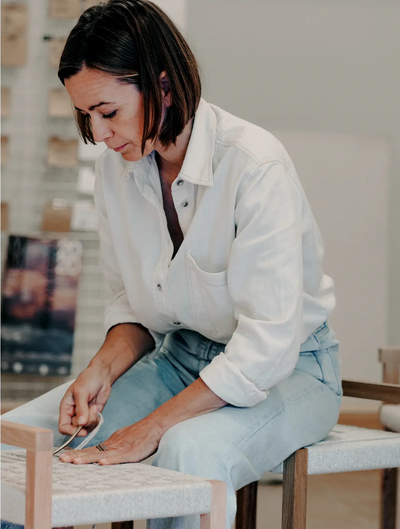 Anna Lenna Kormann trabajando en su estudio
